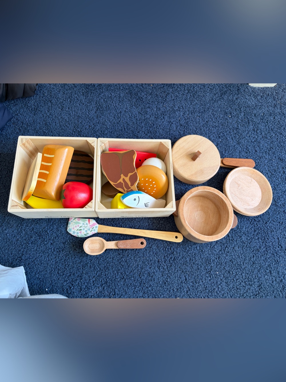 Wooden Toy Kitchen Food Set - Natural and Multicolor Melissa and Doug’s
